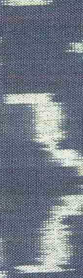 

   Ikat fabric, «saree» design,   
   blue (detail)

