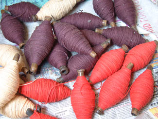 

   Yarn ready for weaving   

