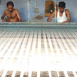 

   The weavers' co-op in Warangal   
.
