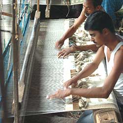 

   The weavers' co-op in Warangal   
.

