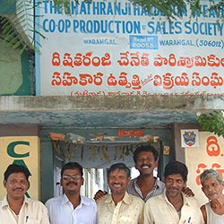 

   The weavers' co-op in Warangal   
.
